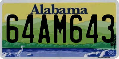 AL license plate 64AM643