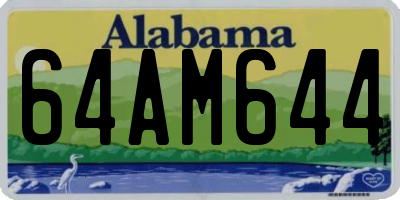 AL license plate 64AM644