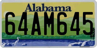 AL license plate 64AM645