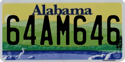 AL license plate 64AM646