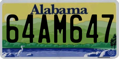 AL license plate 64AM647