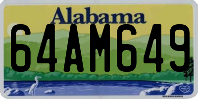 AL license plate 64AM649