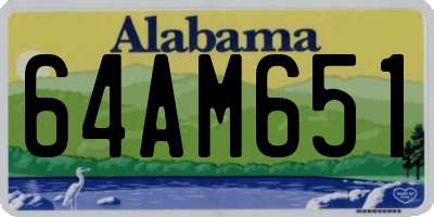 AL license plate 64AM651