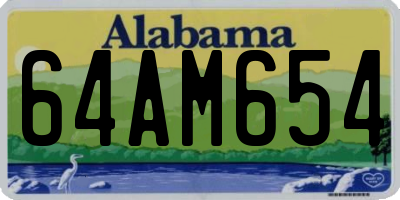 AL license plate 64AM654