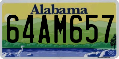 AL license plate 64AM657
