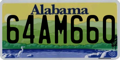 AL license plate 64AM660
