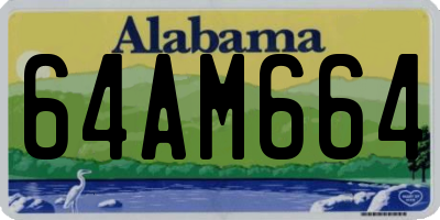 AL license plate 64AM664