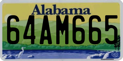 AL license plate 64AM665