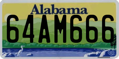 AL license plate 64AM666