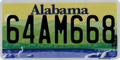 AL license plate 64AM668