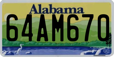 AL license plate 64AM670