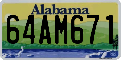 AL license plate 64AM671