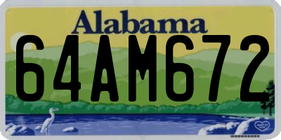 AL license plate 64AM672