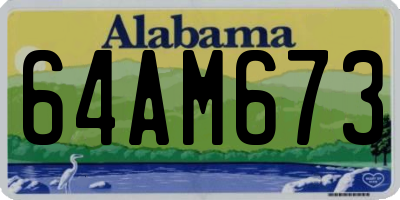 AL license plate 64AM673