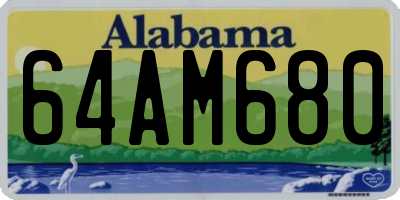 AL license plate 64AM680