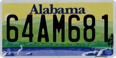 AL license plate 64AM681