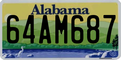 AL license plate 64AM687