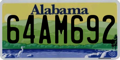AL license plate 64AM692