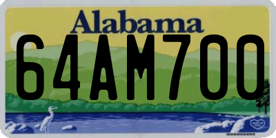 AL license plate 64AM700