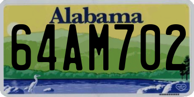 AL license plate 64AM702