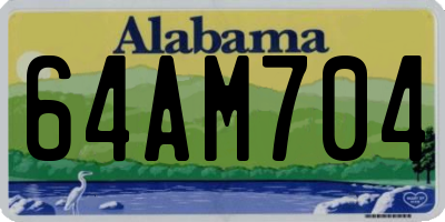 AL license plate 64AM704