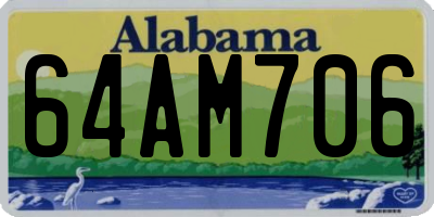 AL license plate 64AM706
