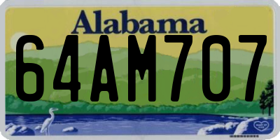 AL license plate 64AM707