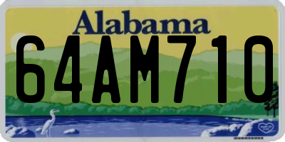 AL license plate 64AM710