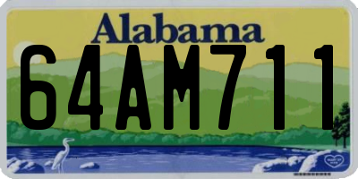 AL license plate 64AM711