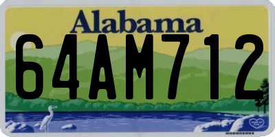 AL license plate 64AM712