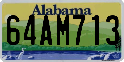 AL license plate 64AM713