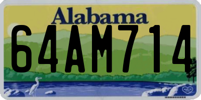 AL license plate 64AM714