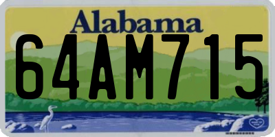 AL license plate 64AM715