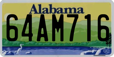 AL license plate 64AM716