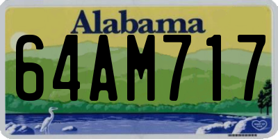 AL license plate 64AM717
