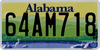 AL license plate 64AM718