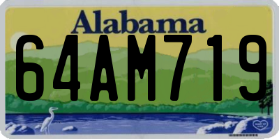 AL license plate 64AM719