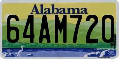 AL license plate 64AM720