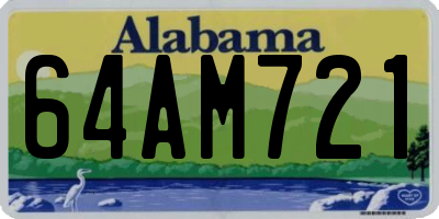 AL license plate 64AM721