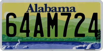 AL license plate 64AM724