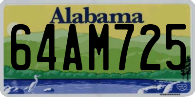 AL license plate 64AM725
