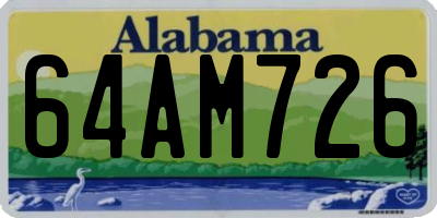 AL license plate 64AM726