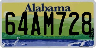 AL license plate 64AM728