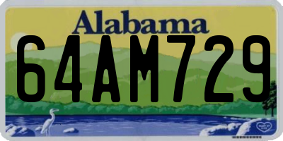 AL license plate 64AM729