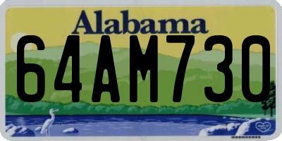 AL license plate 64AM730