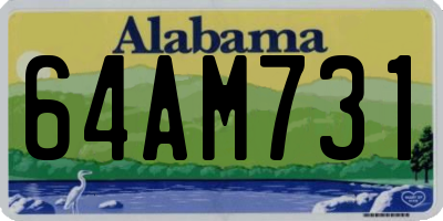 AL license plate 64AM731