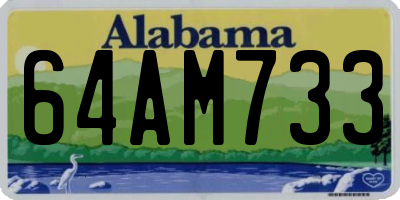 AL license plate 64AM733