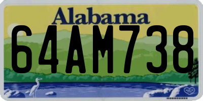 AL license plate 64AM738