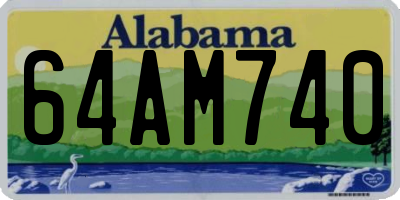 AL license plate 64AM740