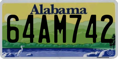 AL license plate 64AM742